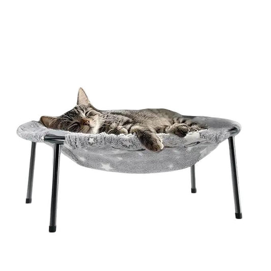 【Desk Pet Bed】Pomesea Soft Elevated Hammock for Small Dogs & Cats, Glow in the Dark Raised Desk Bed,Cozy Floor Hammock,Cat Lounge Furniture,Anti-Anxiety