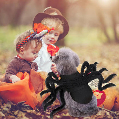 Dog Spider Costume, Scary Furry Dog Halloween Costume, Adjustable Dog Fancy Dress Costumes, Cat Outfit for Halloween Party, Masquerade, Photoshoots, S Spider Dog Costume